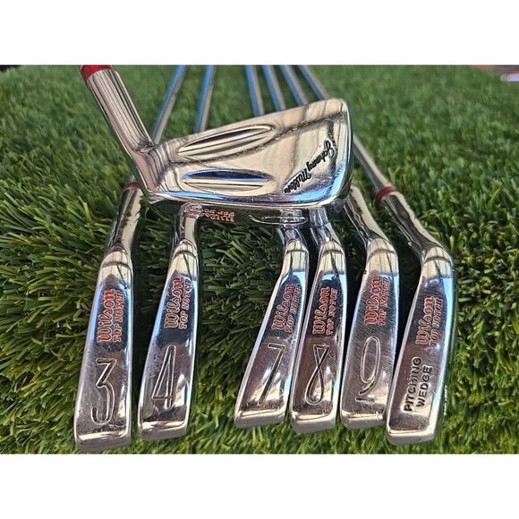 Vintage Wilson Top Notch Blade Irons 3-PW Steel Shafts Johnny Miller *missing 5 - Picture 1 of 12